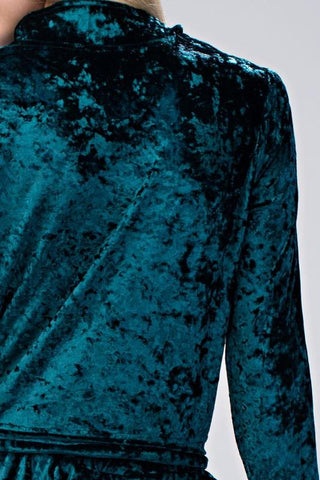 Zipper Front Velvet Jacket
