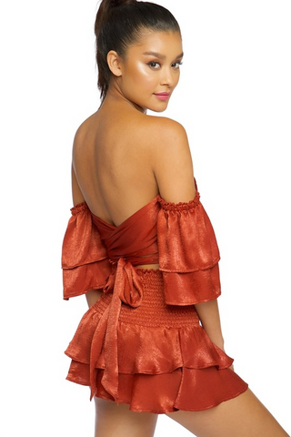 2-Piece Off Shoulder Skirt Set