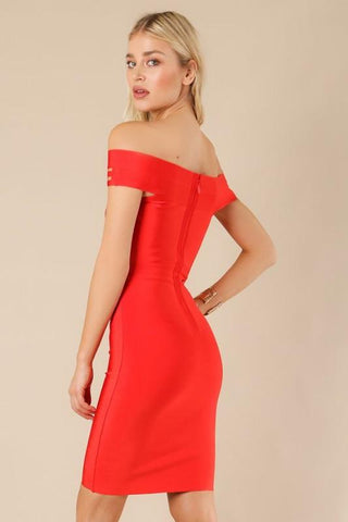 Bandage Off Shoulder Dress
