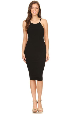 Side Cut Midi Dress