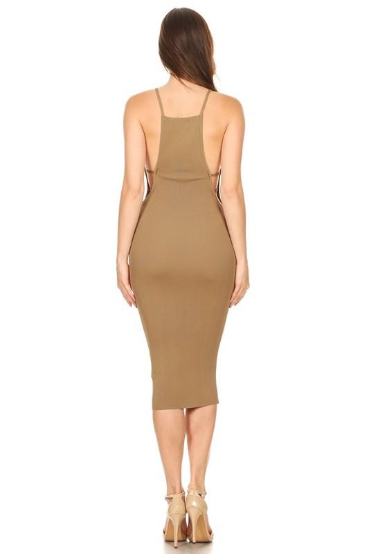 Side Cut Midi Dress