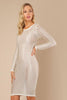 Sheer Light Gold Sweater Dress