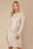 Sheer Light Gold Sweater Dress