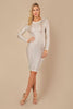 Sheer Light Gold Sweater Dress