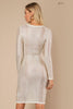 Sheer Light Gold Sweater Dress
