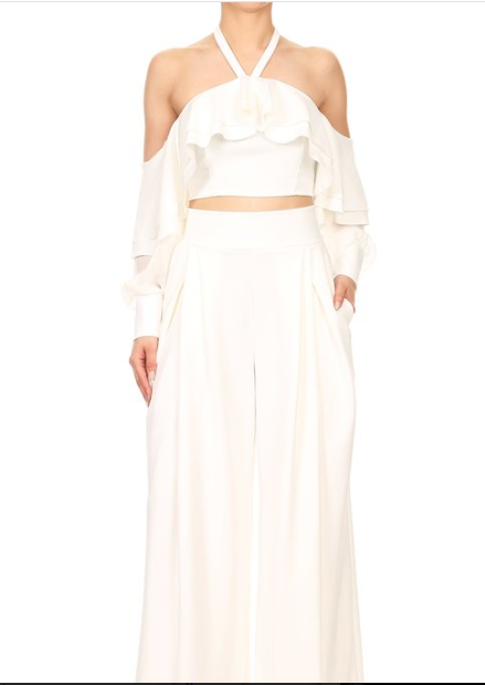 Ruffle Halter Jumpsuit