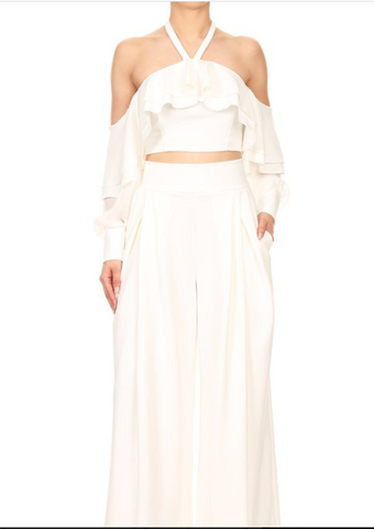 Ruffle Halter Jumpsuit