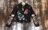 Floral Black Biker Jacket