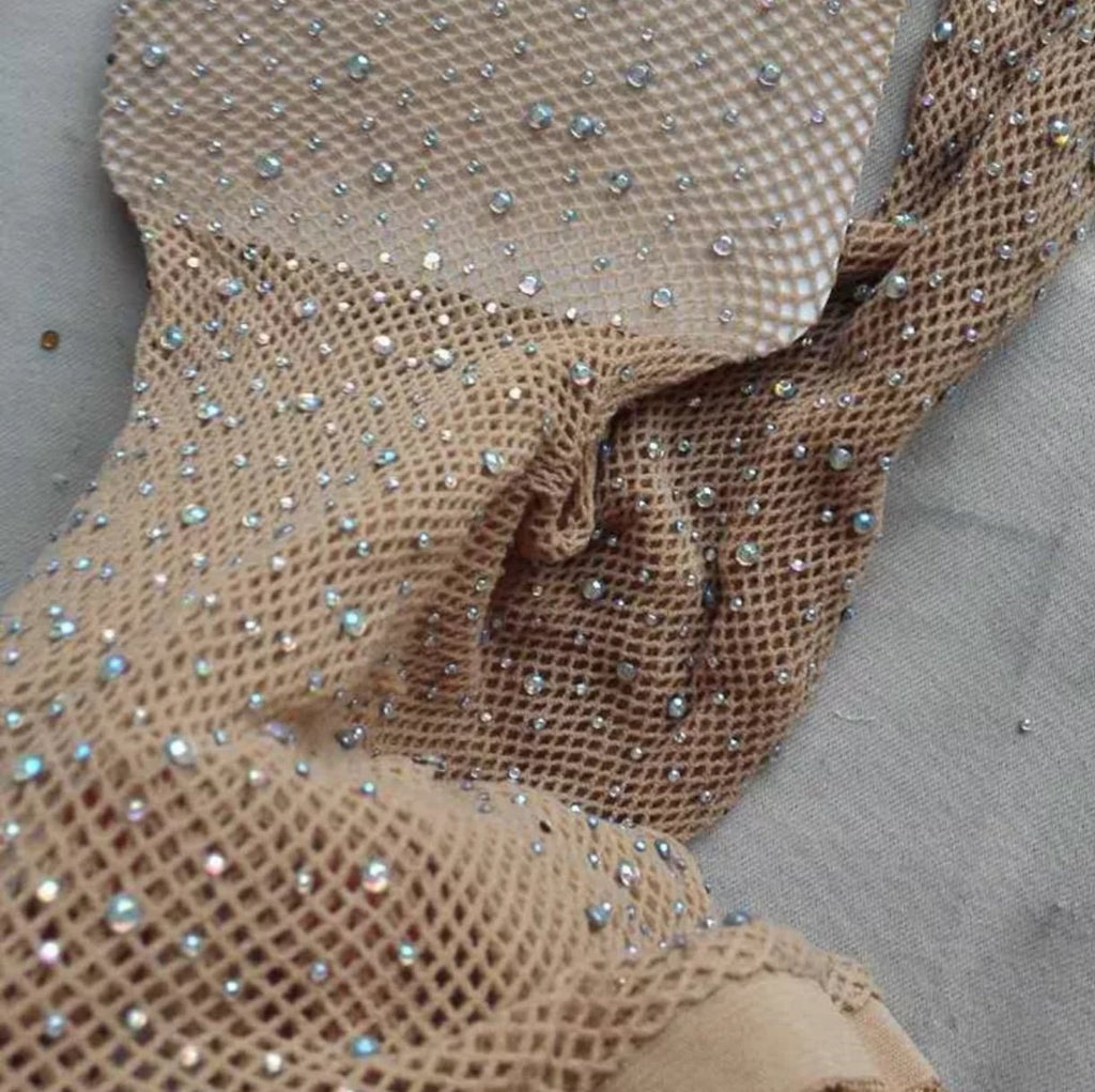 Rhinestone Fish Net Stockings