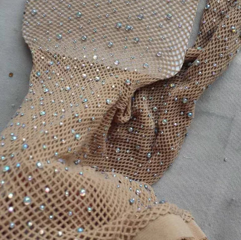 Rhinestone Fish Net Stockings