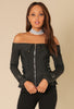Bandage Off-Shoulder Jacket