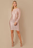 Sheer Rose Gold Sweater Dress