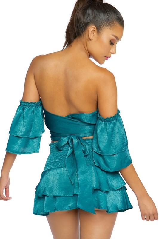 2-Piece Off Shoulder Skirt Set