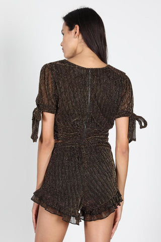 Romper Metallic Short Set