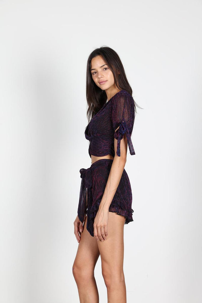 Romper Metallic Short Set